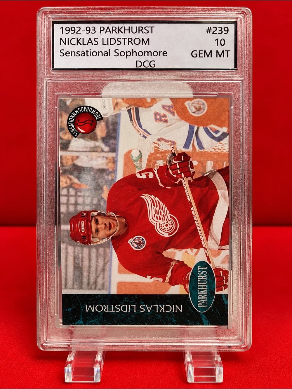 1992 Parkhurst Nicklas Lidstrom Hockey Card - Detroit Red Wings